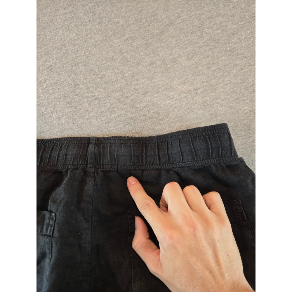 James Perse Pants Mens Small (1) Black 100% Linen Lightweight Minimalist MKO1370 - Picture 8 of 14